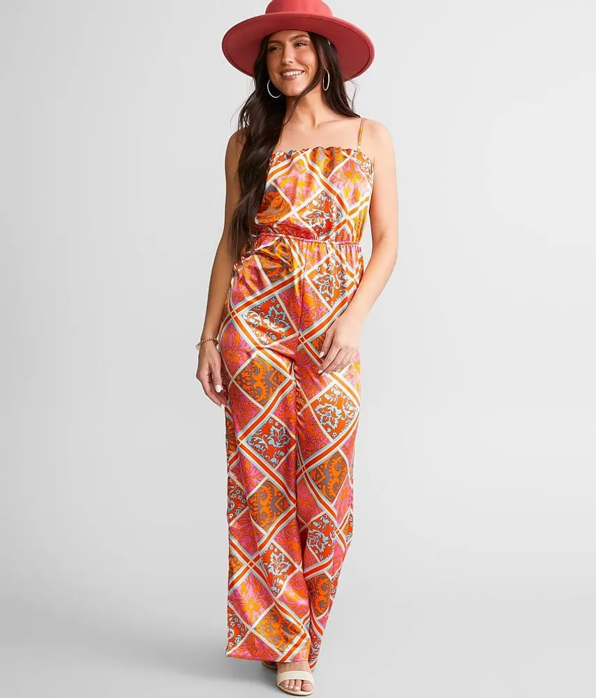 Patchworks Satin Jumpsuit