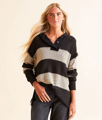 BKE Hooded Henley Sweater