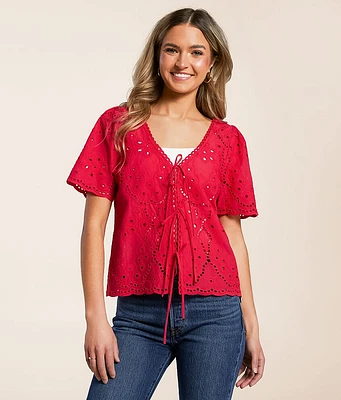 Willow & Root Eyelet Top