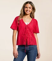 Willow & Root Eyelet Top
