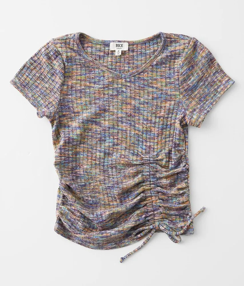Girls - Space Dye Ribbed Top