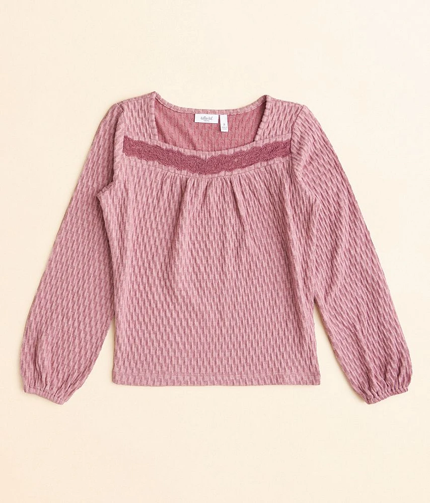 Girls - Textured Knit Top