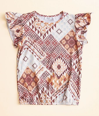 Girls - Willow & Root Ruffle Knit Top