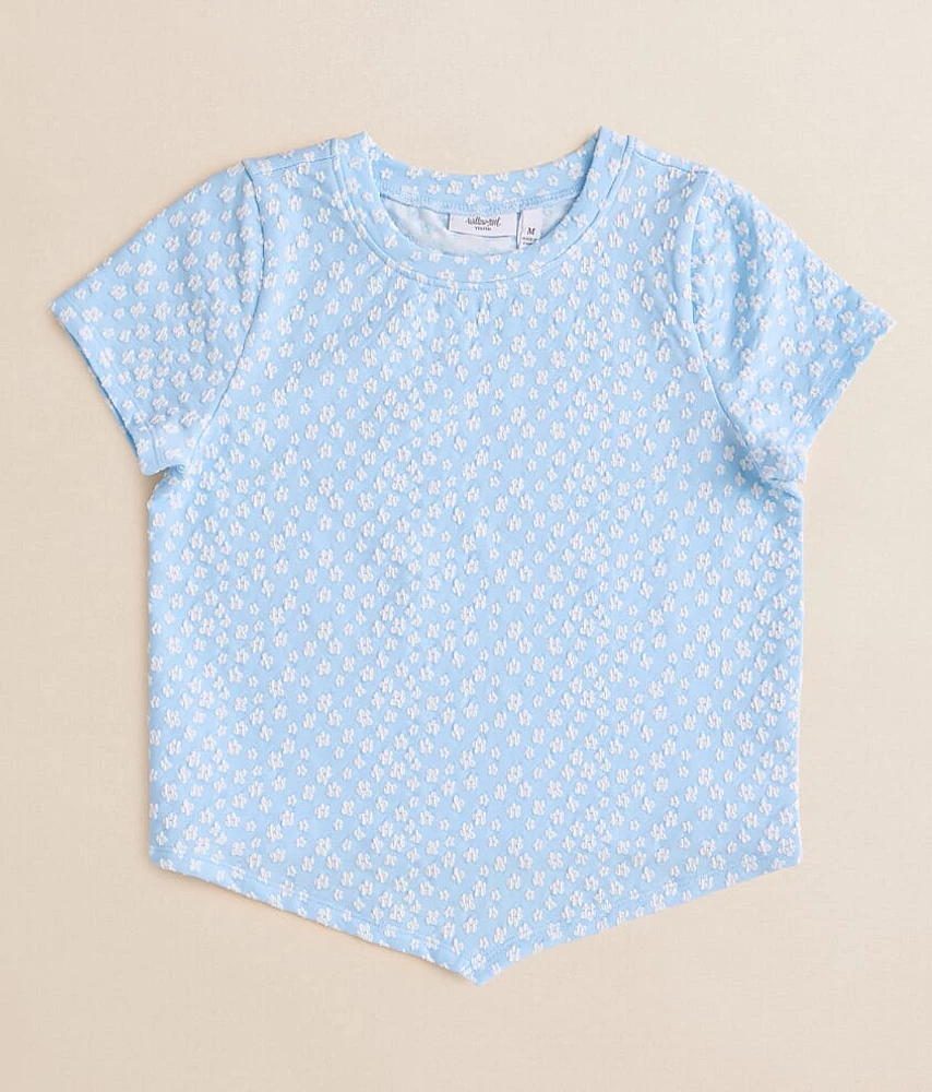 Girls - Willow & Root Floral Hanky Hem Top