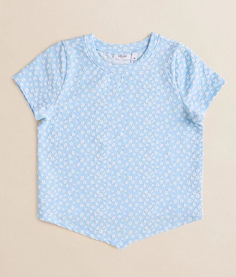 Girls - Willow & Root Floral Hanky Hem Top