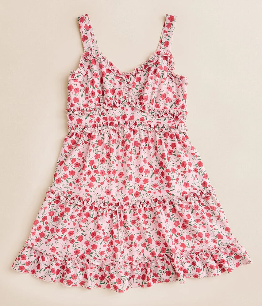 Girls - Honey & Sparkle Floral Mini Dress