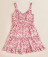 Girls - Honey & Sparkle Floral Mini Dress