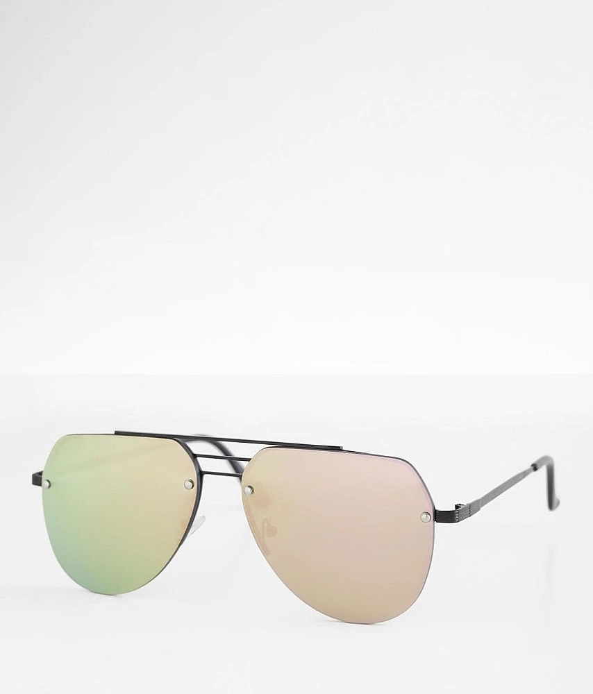 Mirrored Aviator Sunglasses