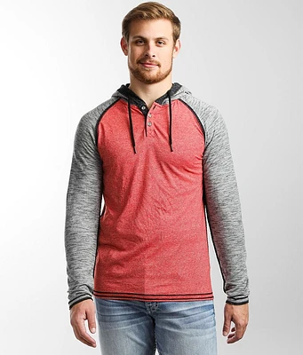 BKE Striped Henley Hoodie