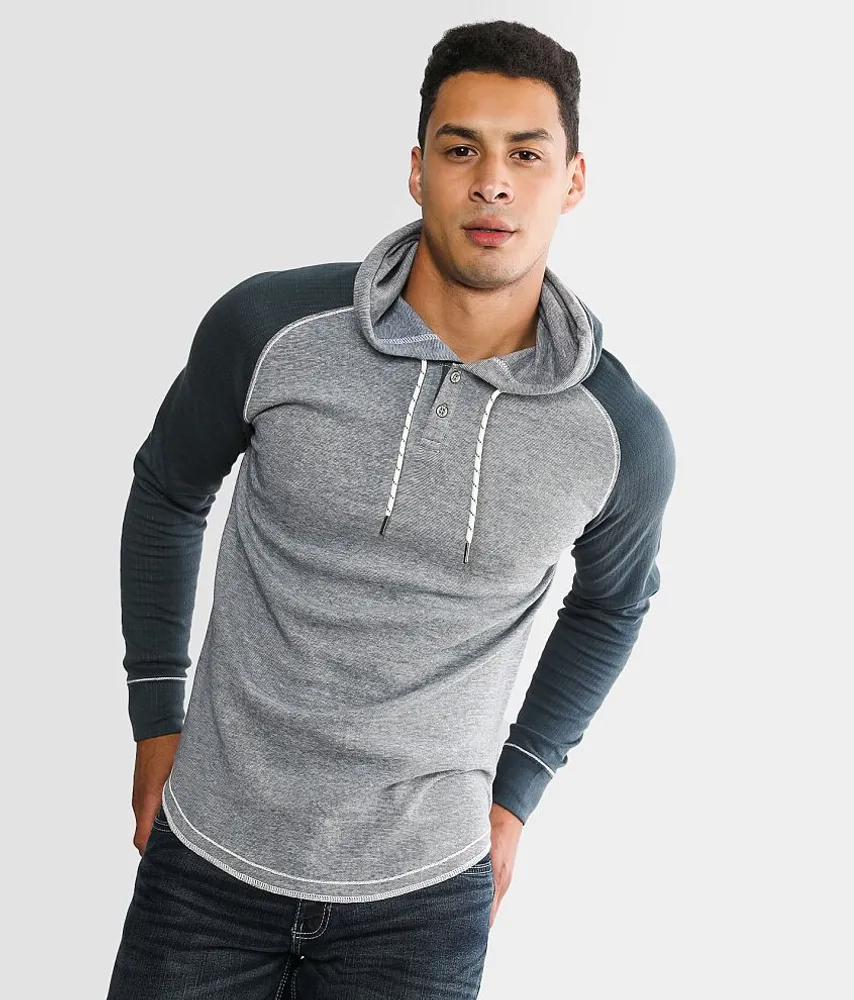 Striped Henley Hoodie