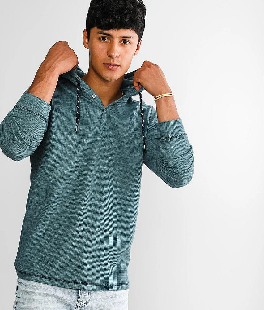 Thermal Henley Hoodie