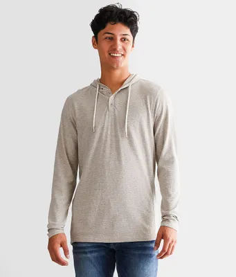 BKE Textured Henley Hoodie