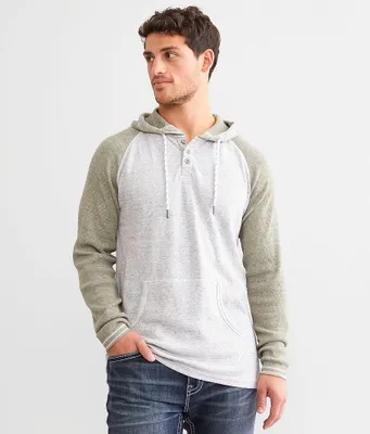 BKE Raglan Sleeve Henley Hoodie