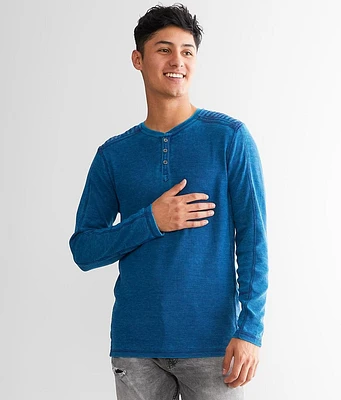 Buckle Black Washed Thermal Henley