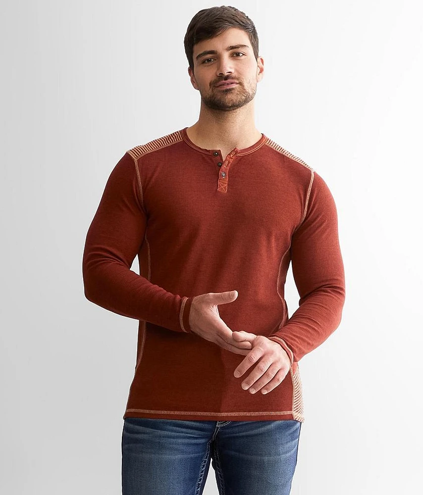 Embroidered Thermal Henley