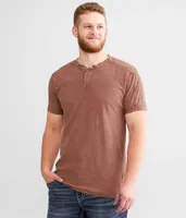 Buckle Black Slub Knit Henley