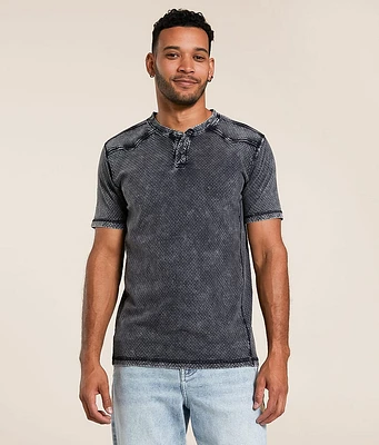 Buckle Black Acid Washed Henley