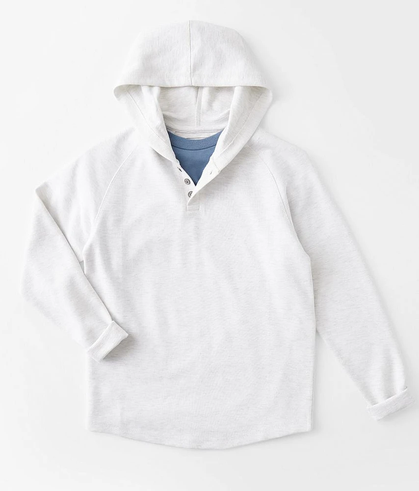 Boys - Marled Henley Hoodie