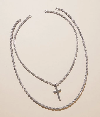 BKE 2 Pack 19" & 23" Cross Necklace Set