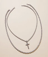 BKE 2 Pack 19" & 23" Cross Necklace Set