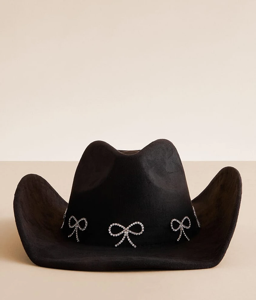 Fame Accessories Glitz Bow Cowboy Hat