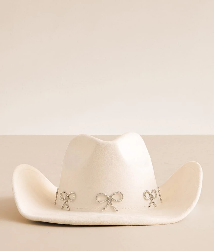 Fame Accessories Glitz Bow Cowboy Hat