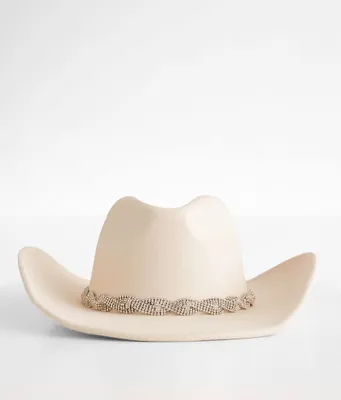 Fame Accessories Rhinestone Band Cowboy Hat