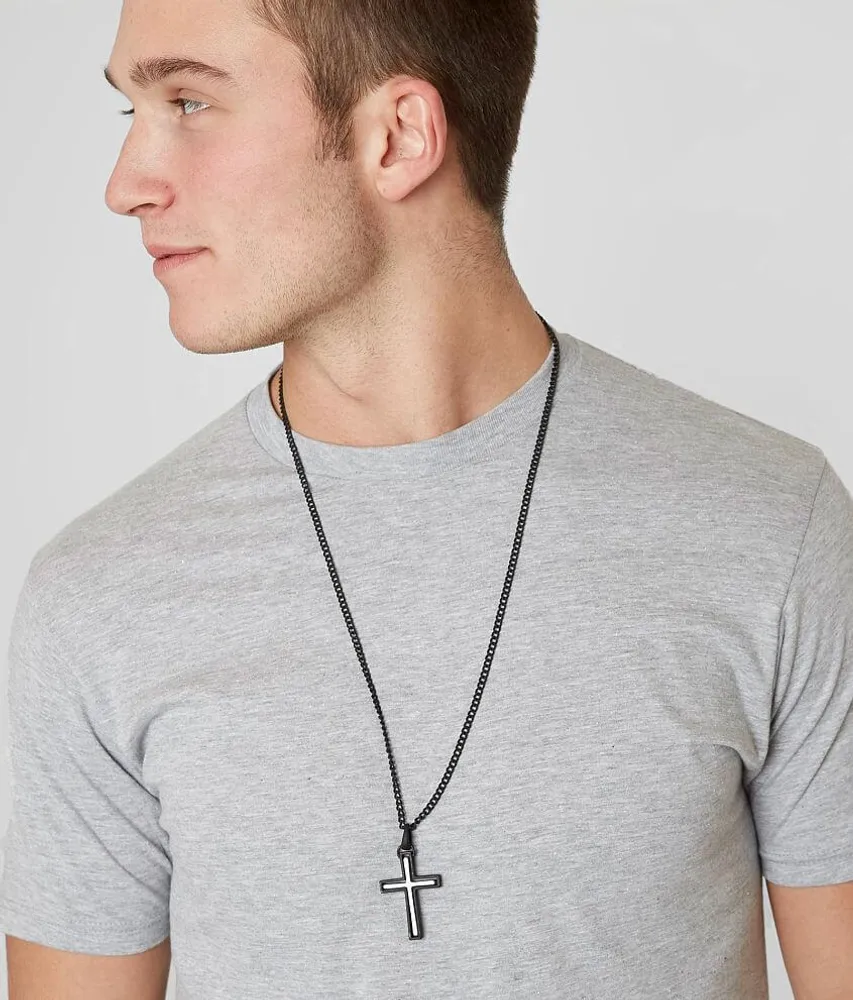Inset Cross Necklace