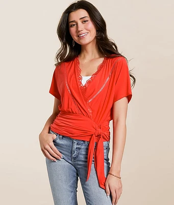 Daytrip Surplice Side Tie Top
