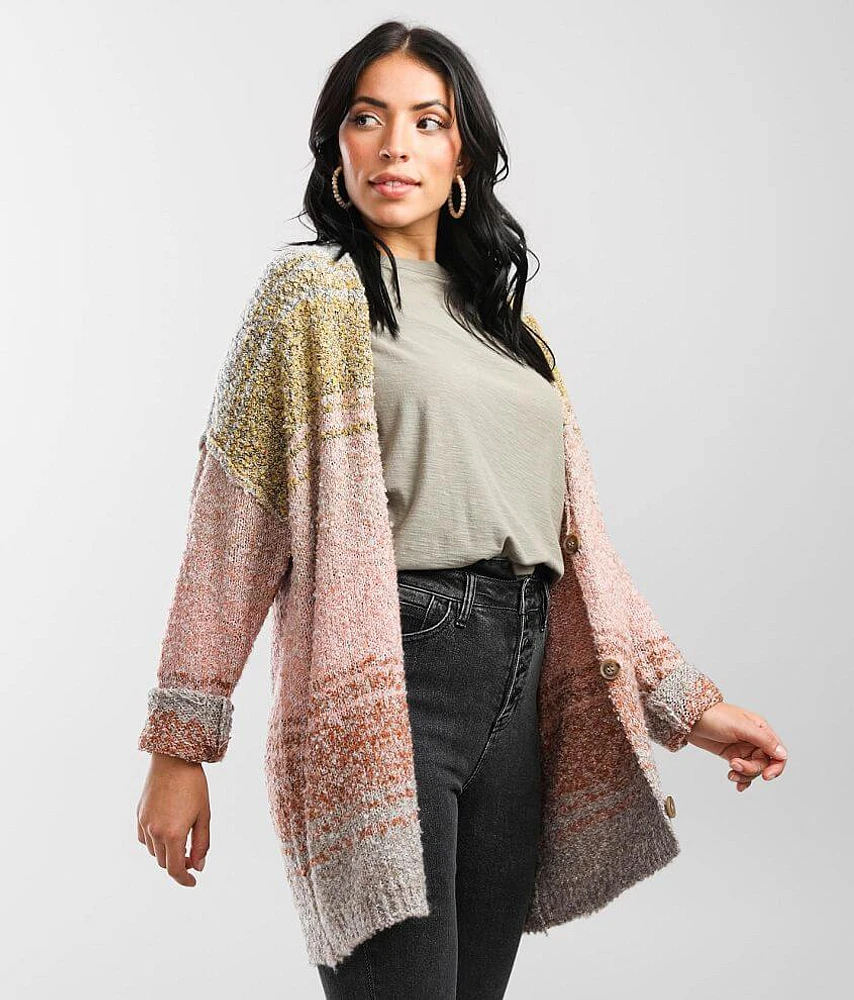 Color Block Cardigan Sweater