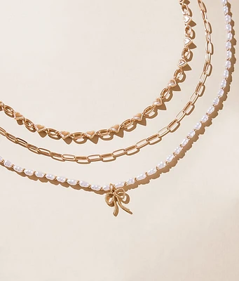 boutique by BKE 3 Pack Mixed Necklace Set