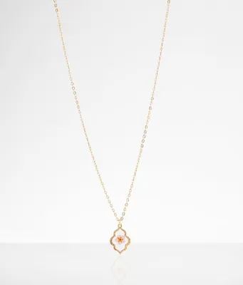 boutique by BKE Pressed Flower Necklace