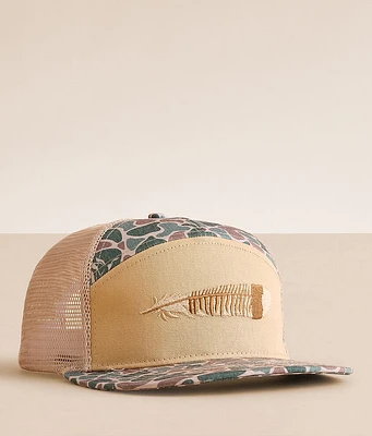 Roost Waterfowl Camo Turkey Feather Trucker Hat