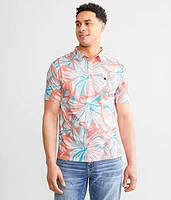 Flomotion Funky Floral Performance Polo