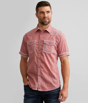 Buckle Black Striped Standard Stretch Shirt