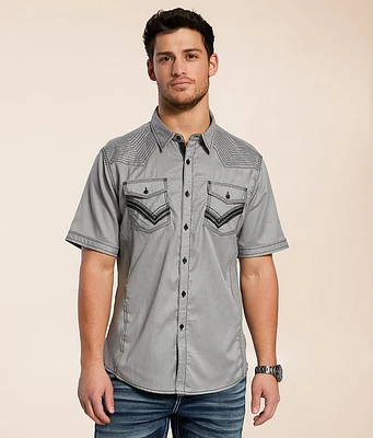 Buckle Black Embroidered Chevron Athletic Stretch Shirt