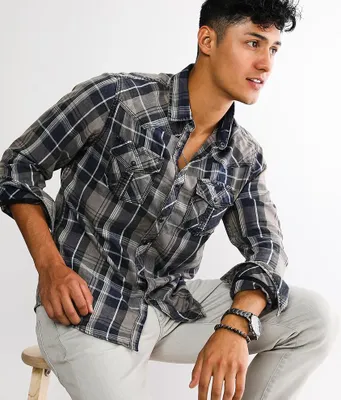 BKE Vintage Plaid Standard Shirt