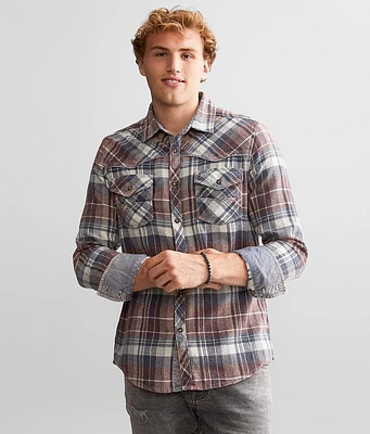 BKE Vintage Washed Flannel Standard Shirt