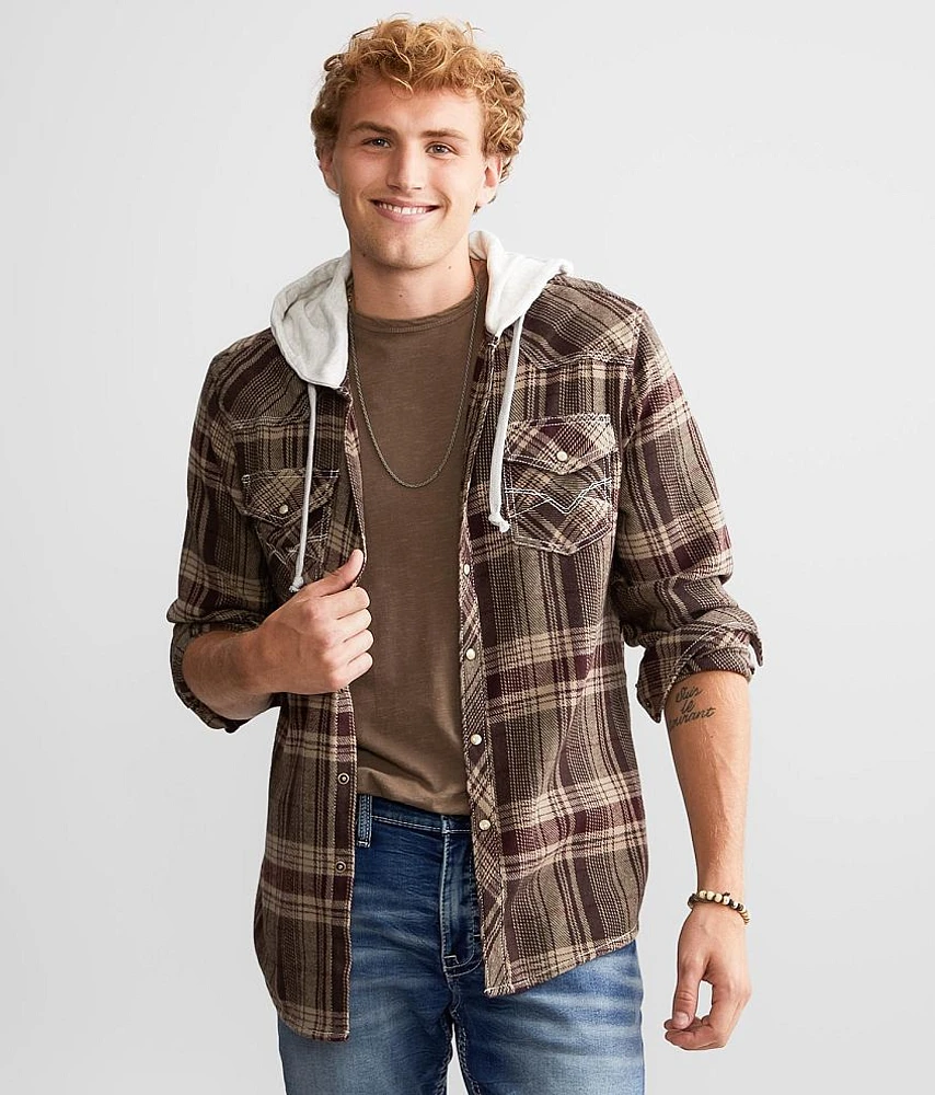 Flannel Athletic Hooded Shirt
