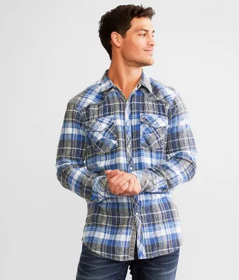 BKE Vintage Plaid Athletic Flannel Shirt