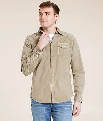 BKE Vintage Washed Athletic Stretch Shirt