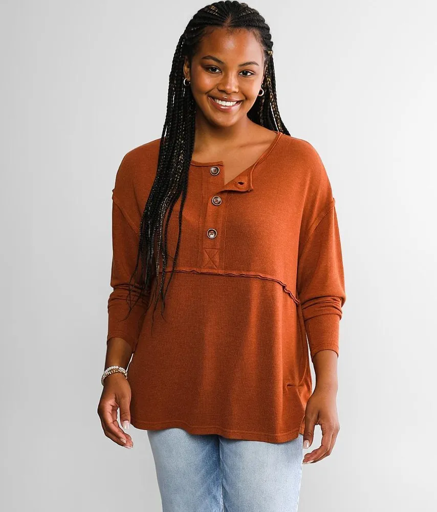 Raw Edge Henley