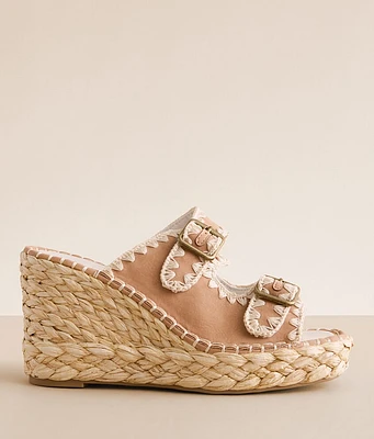 Oasis Society Rae Embroidered Wedge Sandal