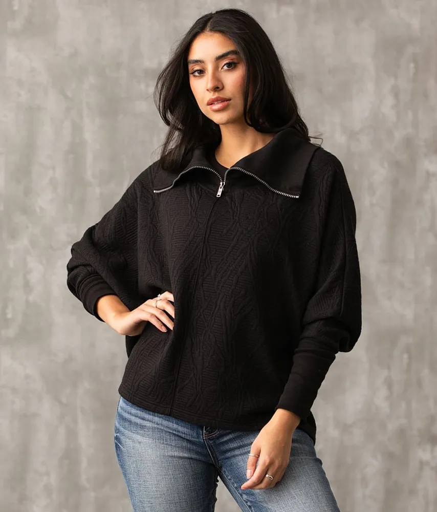 Quarter Zip Dolman Pullover