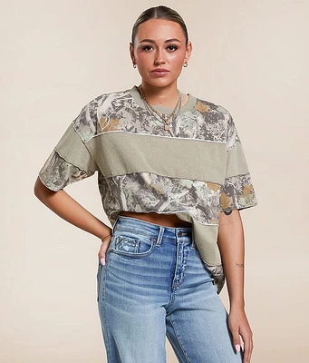 Gilded Intent Pieced Camo Oversized T-Shirt