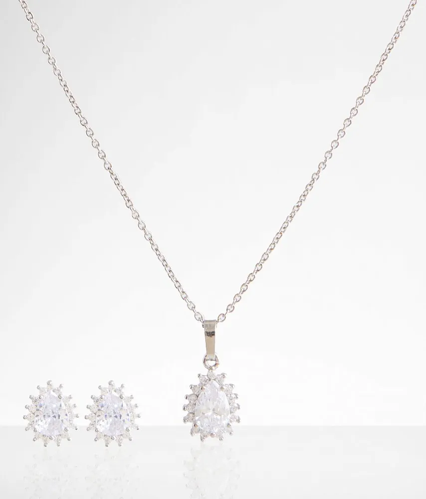 boutique by BKE Glitz Earring & Necklace Set
