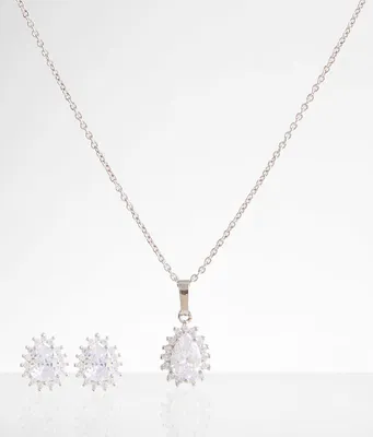 boutique by BKE Glitz Earring & Necklace Set