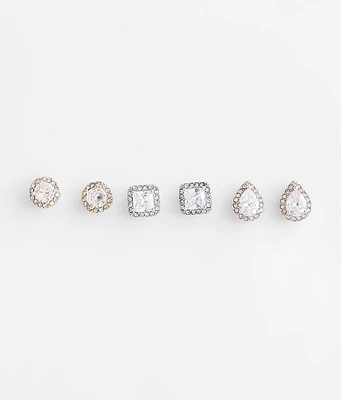 boutique by BKE 3 Pack Glitz Earring Set