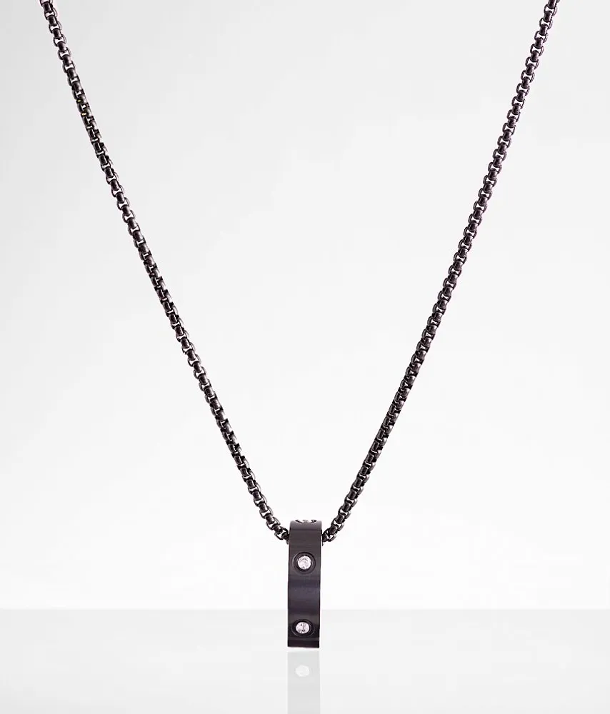 BKE Rhinestone Ring 24" Necklace