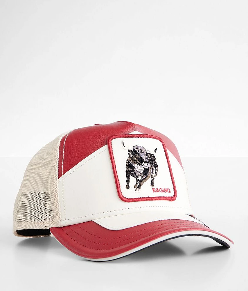 Moto Raging Leather Trucker Hat